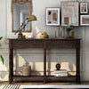 Phyllis Solid Wood Console Table With Drawers And Bottom Shelf - Espresso | Table Console Phyllis En Bois Massif Avec Tiroirs Et Etagere Inferieure - Espresso
