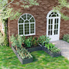 Outsunny 8x8ft Diy Raised Garden Bed, Set Of 5 Large Steel Box Planters For Outdoor Plants, Vegetabl|Outsunny 2,4 X 2,4 M Diy Lit De Jardin Sureleve, Lot De 5 Grandes Jardinieres En Acier Pour Plantes
