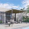 Outsunny Retractable Replacement Pergola Canopy For 10' X 10' Pergola, Pergola Cover Replacement, Ta|Outsunny Auvent De Pergola De Remplacement Retractable Pour Pergola De 9.8' X 9.8', Remplacement De