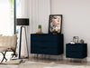 Rockefeller Mid-Century Modern 2-Piece Dresser Set in Midnight Blue | Ensemble de commodes 2 pieces Rockefeller style milieu du siecle, bleu minuit