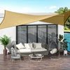 Outsunny Rectangle 13' X 20' Canopy Sun Sail Shade Garden Cover Uv Protector Outdoor Patio Lawn Shel|Voile D'ombrage Rectangulaire 4x6m Toile Solaire Sable