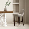 Beever Modern Wood Upholstered Chenille Barstool in Taupe | Tabouret de bar moderne en bois Beever avec revetement en chenille taupe
