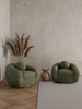 Tribeca Mid-Century Modern Chenille Lounge Chair in Olive Green - Set of 2 | Fauteuil lounge Tribeca style mid-century en chenille vert olive - Lot de 2