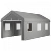 Outsunny 10' X 20' Carport, Heavy Duty Carport With 6 Window And 2 Doors|Outsunny 10' X 20' Carport, Abri De Voiture Avec 6 Fenetres Et 2 Portes