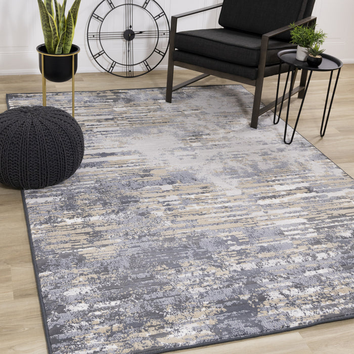 Isabelle Distressed Blue Area Rug - 7'10\" x 10'10\"