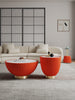 Anderson Modern 3-Piece Coffee Table & End Table Set in Orange | Ensemble moderne Anderson de 3 tables : table basse et tables d’appoint en orange
