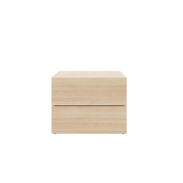 Nordika James Nightstand with 2-Drawers - Natural Blonde Oak