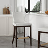 Blair Modern Wood Upholstered Barstool in White | Tabouret de bar Blair moderne en bois avec assise rembourree, coloris blanc