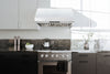 Hauslane | PRO Series PRO500 30" | Versitile Under Cabinet or Wall Mounted Range Hood | with Smart App Control | Hauslane | Serie PRO PRO500 30" | Hotte de cuisine polyvalente sous le meuble ou murale | avec controle via application intelligente