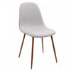 LumiSource Pebble Grey Fabric Mid-Century Modern Dining Accent Chair - Set of 2|Chaise d’appoint de salle à manger moderne du milieu du 20e siècle Pebble en tissu gris - ensemble de 2