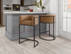 Cosmopolitan Mid-Century Modern Metal Upholstered Counter Stool in Camel - Set of 2 Bar Stool | Tabouret de comptoir moderne du milieu du siecle en metal et tissu, coloris camel, lot de 2