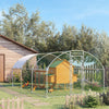 Pawhut Galvanized Large Metal Chicken Coop Cage Walk-in Enclosure Poultry Hen Run House Playpen Rabb|Pawhut Grand Poulailler En Metal Galvanise, Avec Couverture, Pour L'exterieur De La Cour 110.25 "l X