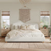 Acheson Upholstered Bed with Soft Linen Headboard,Queen Size - Beige | Lit Acheson Rembourre avec Tete de Lit en Lin Doux, Taille Queen - Beige