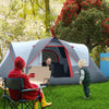 Outsunny 5-6 Person Outdoor Camping Tent, Family Tent W/ Light Hook, Grey|Tente De Camping Exterieure Outsunny Pour 5-6 Avec Sac Integre, Crochet D'eclairage, Sac De Transpor