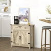 HOMCOM Farmhouse Sideboard Buffet Cabinet with Drawer and Adjustable Shelf