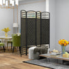 Homcom Folding Room Divider 5.6 Ft Privacy Screen Panel|Homcom Separateur De Piece A 4 Panneaux, Paravent Pliable, 5,6'