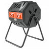 Outsunny Outdoor Dual Chamber 360° Rotating Composter 43 Gallon Orange|Outsunny Composteur Exterieur Rotatif A 360°, 43 Gallons, Orange