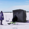 Outsunny 2 Person Pop Up Ice Fishing Tent Shelter With Carry Bag, Black|Outsunny Abri De Peche Sur Glace Pour 2 Personnes, Tente De Glace Portable