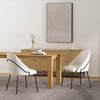 Gracie Modern Vegan Leather Metal Dining Chair in White and Black - Set of 2 | Chaise de salle a manger moderne Gracie en cuir vegetalien et metal, blanc et noir - Lot de 2