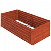 Outsunny Raised Garden Bed Metal Planter Box with Reinforced Rods, Rustic Brown