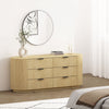 Olivia Manhattan Modern 71" Dresser in Natural Oak (6-Drawer) | Commode moderne Olivia Manhattan 71" en chene naturel (6 tiroirs)