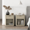 Evelyn Modern 20" Nightstand in Natural (1-Drawer) - Set of 2 | Table de nuit moderne Evelyn 20" en naturel (1 tiroir) - Lot de 2
