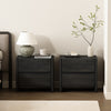 Linda Modern 24" Nightstand in Charcoal Gray (2-Drawer) - Set of 2 | Table de nuit moderne Linda 24" en gris charbon (2 tiroirs) - Lot de 2