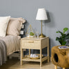HOMCOM Nightstand Bedside Table End Table Storage Organizer W/ Drawer Shelf