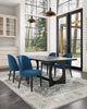 Hillman Modern Wood Upholstered Dining Chair in Blue - Set of 4 | Chaise de salle a manger moderne en bois Hillman avec revetement bleu - Lot de 4