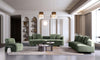 Verandah Mid-Century Modern 3-Piece Sofa Set in Olive Green | Ensemble canape 3 pieces Verandah style mid-century modern en vert olive