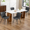 HOMCOM Dining Chairs Set of 4 with Backrest and Steel Legs, Black
