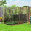 Outsunny 8' x 4' Plant Protection Tent Crop Cage with Door, Black