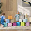 Soozier 12 Piece Foam Blocks, Soft Play Equipment For Kids, Climbing Toys For Toddlers, Safe Play Structures For Preschooler Baby Learning Development, Light Colour