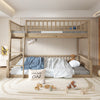 Sabrina Full Xl Over Queen Solid Wood Convertible Design Bunk Bed With Ladder - Walnut | Sabrina – Lit Superpose Convertible En Bois Massif, Format Full Xl Sur Queen Avec Echelle - Noyer
