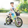 Costway 18" Kid's Bike For 4-8 With Height-adjustable Handlebar & Saddle Handbrake Green