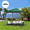 Outsunny 9.8' X 9.7' Square Gazebo Canopy Replacement Uv Protected Top Cover Sun Shade Green|Outsunny 10' X 10' Toile De Rechange Pour Pavillon Tonnelle Tente Toit De Remplacement Gazebo De Jar