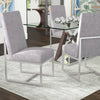 Element Modern Velvet Metal Dining Chair in Gray - Set of 2 | Chaise de salle a manger moderne en velours et metal Element gris - Lot de 2