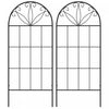 Outsunny Metal Garden Trellis Pack Of 2 For Climbing Plants, Black|Outsunny Metal Garden Trellis Pack Of 2 For Climbing Plants, Black