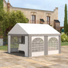 Outsunny 13 X 13ft Party Tent With Sides, 4 Windows And 2 Doors|Outsunny Tente De Fete 13 X 13 Pieds Avec Cotes, 4 Fenetres Et 2 Portes