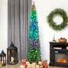 HOMCOM 7.5ft Christmas Tree with DIY Synchronized LEDs, Xmas Tree, Green