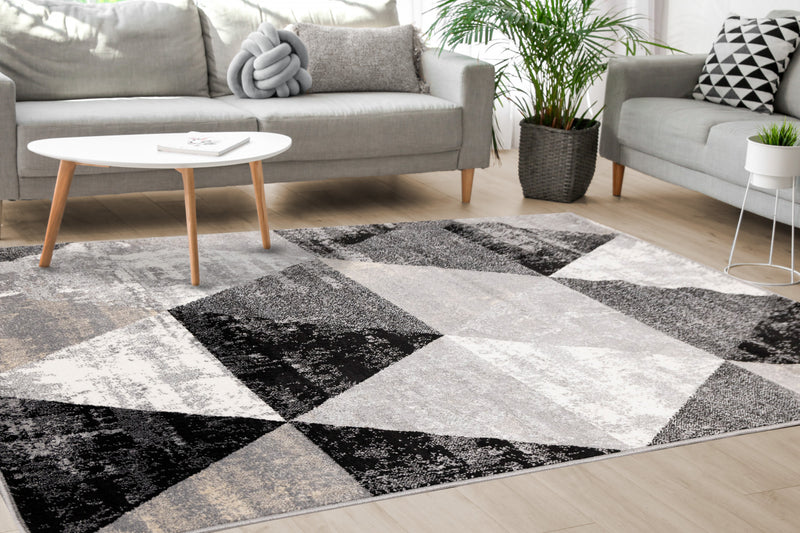 Covington Distressed Triangles Area Rug - 5'3\" x 7'7\"