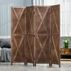 Homcom 5.6ft 4-panel Wooden Room Divider With Foldable Design|Homcom Separateur De Piece En Bois A 4 Panneaux De 5.6" Pliable