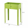 Costway 24'' X12'' Outdoor Elevated Garden Plant Stand Raised Tall Flower Bed Box
