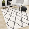 Fairmont White Grey Trellis Rug, 6'7" x 9'10" Indoor Area Rug | Tapis Fairmont treillis blanc gris, 6'7" x 9'10"