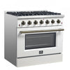 Forno Galiano 36-inch Gas Range in White, 5.36 cu.ft. - FFSGS6244-36WHT | Cuisiniere a gaz Galiano de 36 po en blanc, 5,36 pi³ - FFSGS6244-36WHT