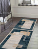 Sorelle Contemporary 2'2" x 7'7" Runner Rug in Blue Indoor Area Rug | Tapis Contemporain Sorelle 2'2" x 7'7" en Bleu