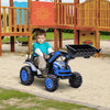 Aosom Kids Digger Powered Ride-On Excavator 6v Battery Powered Construction Tractor Music Headlight |Aosom Bulldozer Pelle 6v Alimente Par Batterie Double Moteur Tracteur De Construction Musique Phare