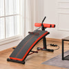 Soozier Sit Up Bench, Workout Bench Abdominal Trainer With Resistance Bands And Reverse Crunch Handl|Soozier Banc D'entrainement Entraineur Abdominal Multifonction Avec Bandes D'entrainement Fitness Ac