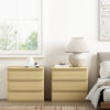Molly Modern 26" Nightstand in Natural Oak (3-Drawer) - Set of 2 | Table de nuit Molly Modern 66 cm en chene naturel (3 tiroirs) - Lot de 2