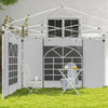 Outsunny Instant Canopy Sidewalls With Windows And Doors, For 10' X 10' Or 10' X 20' Pop Up Canopy, |Outsunny Parois Laterales D'auvent Instantane Avec Fenetres Et Portes, Pour Auvent Pop-up De 10' X 1